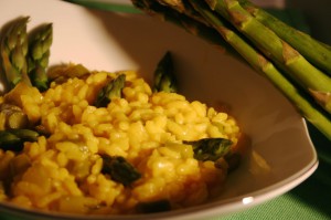 Risotto zafferano ed asparagi