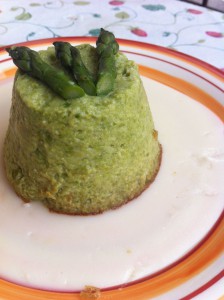 Flan di asparagi e crema al parmigiano